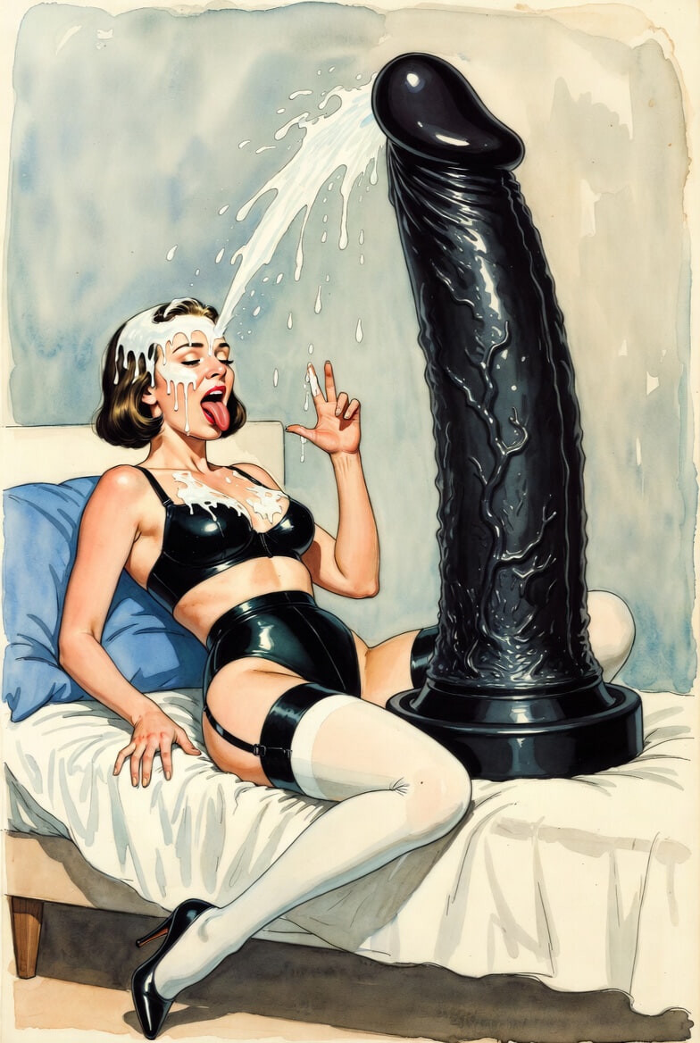 Pixwhores Experimental Enhanced: Sticky Latex & Dildo #34