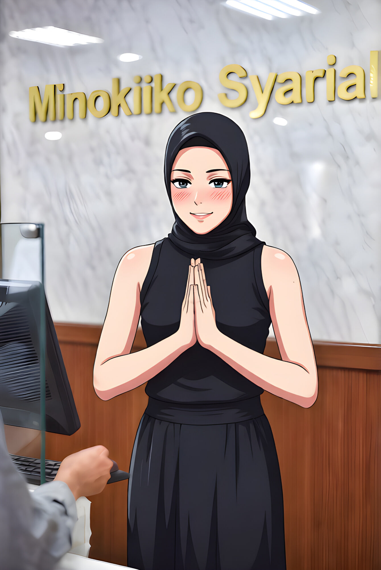 AI - Hijab Bank Employee Make A Mistake  - Minokiiko #4