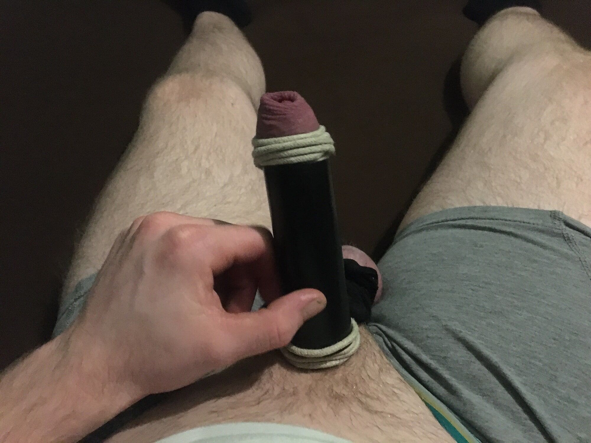 Bound Dick And Balls And Homemade Cocksleeve  #21