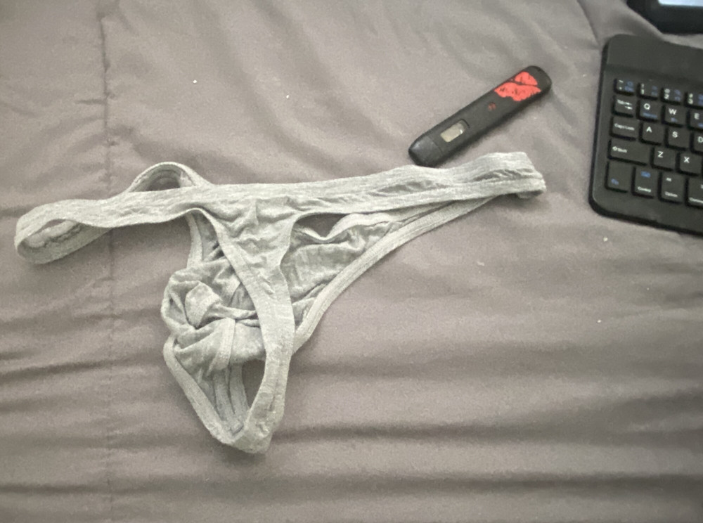 Ebony Male Fun In Thongs #17