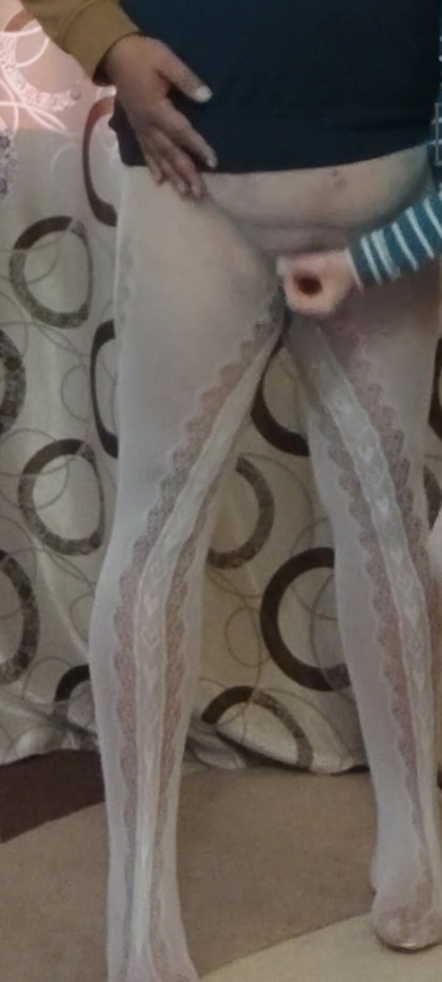 She love to Stroke my cock in pantyhose #24