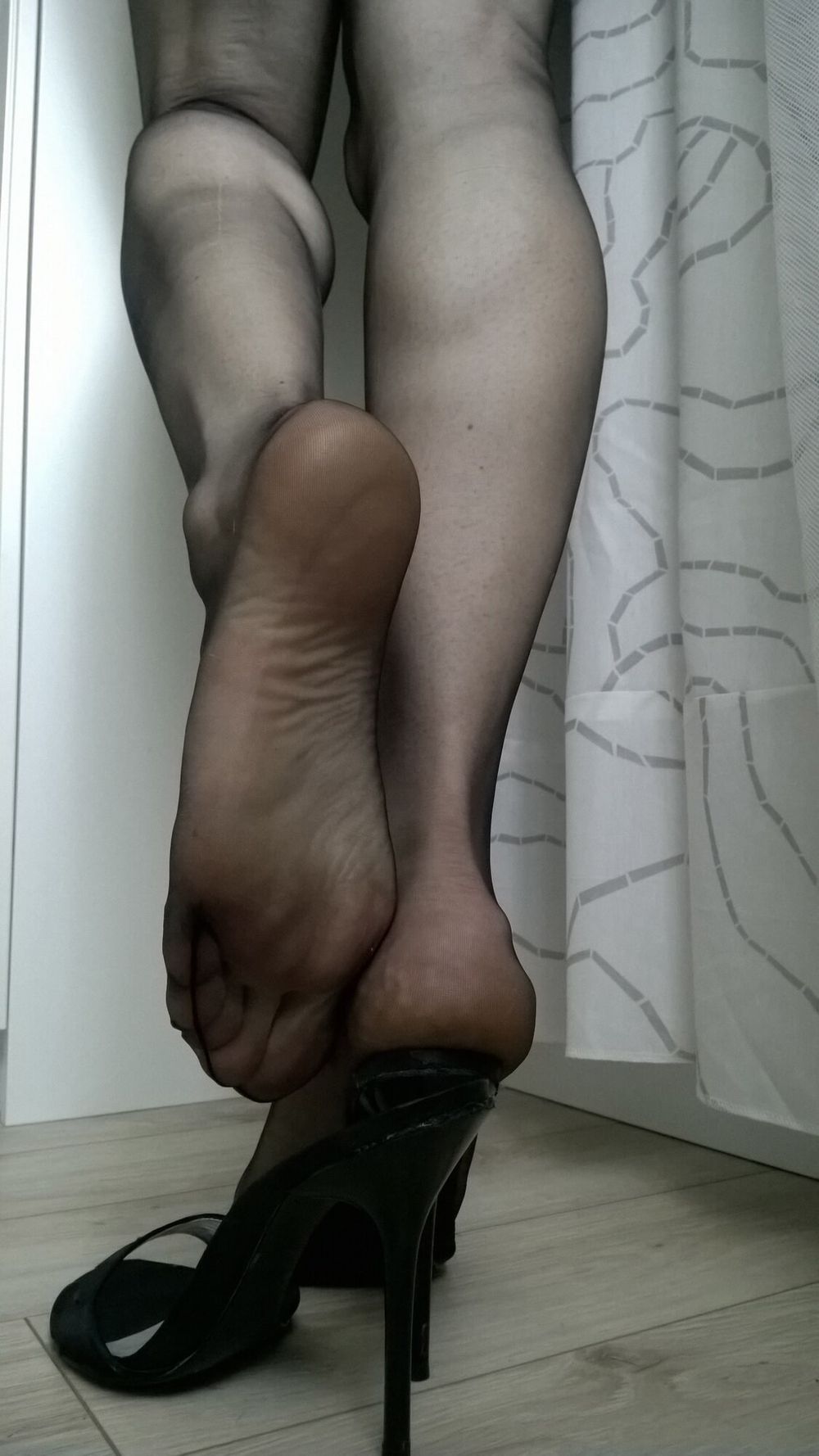 Black nylon hosiery #30