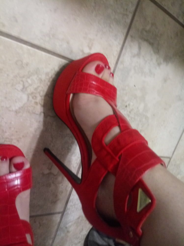 Red Heels And Nasa Blue 