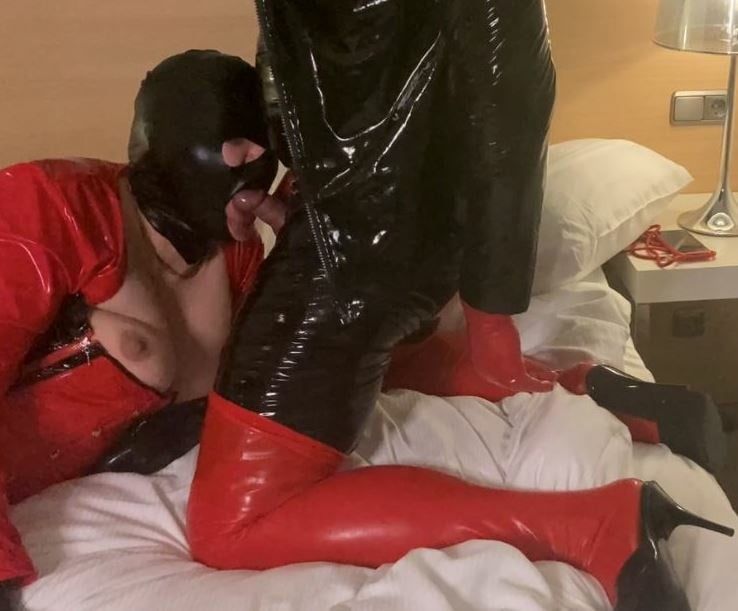 Black and Red Latex Fetish Couple #27