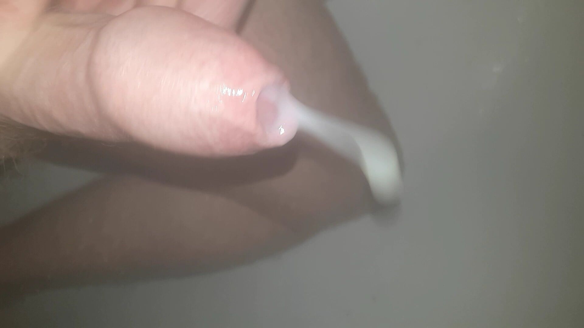 my uncut cock shooting its load #4
