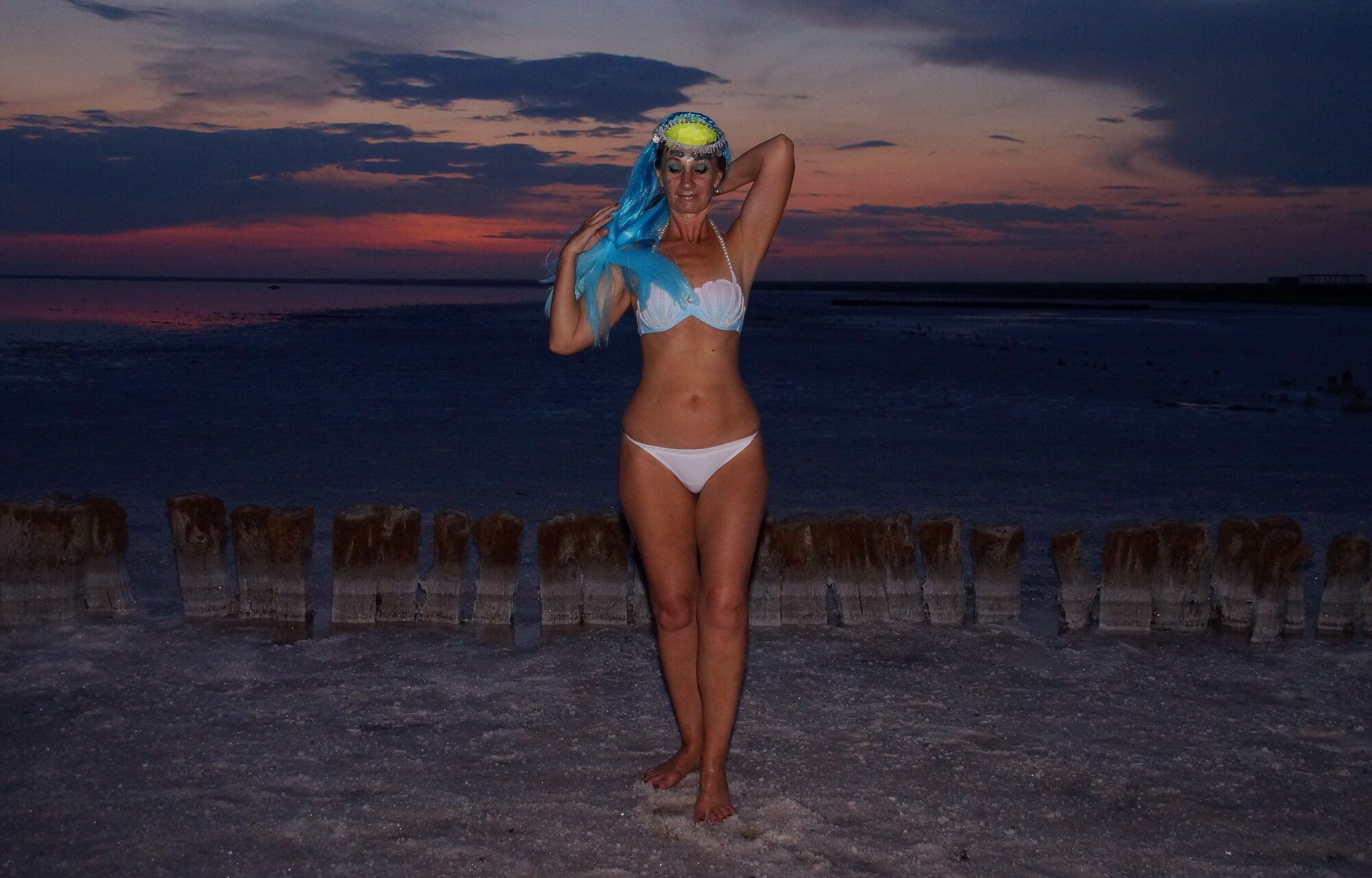 Bikini on Sunset Background #8