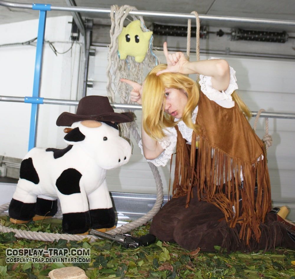 Crossdress cosplay chaps cowgirl Rosalina #3