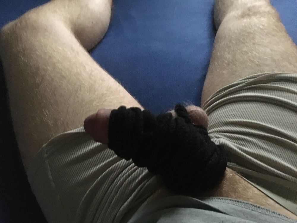 Hairy Cock And Balls Bound With Long Cord  #46