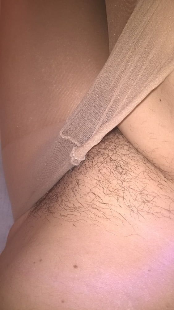 My beautiful hairy wife selfies in pantyhose #11