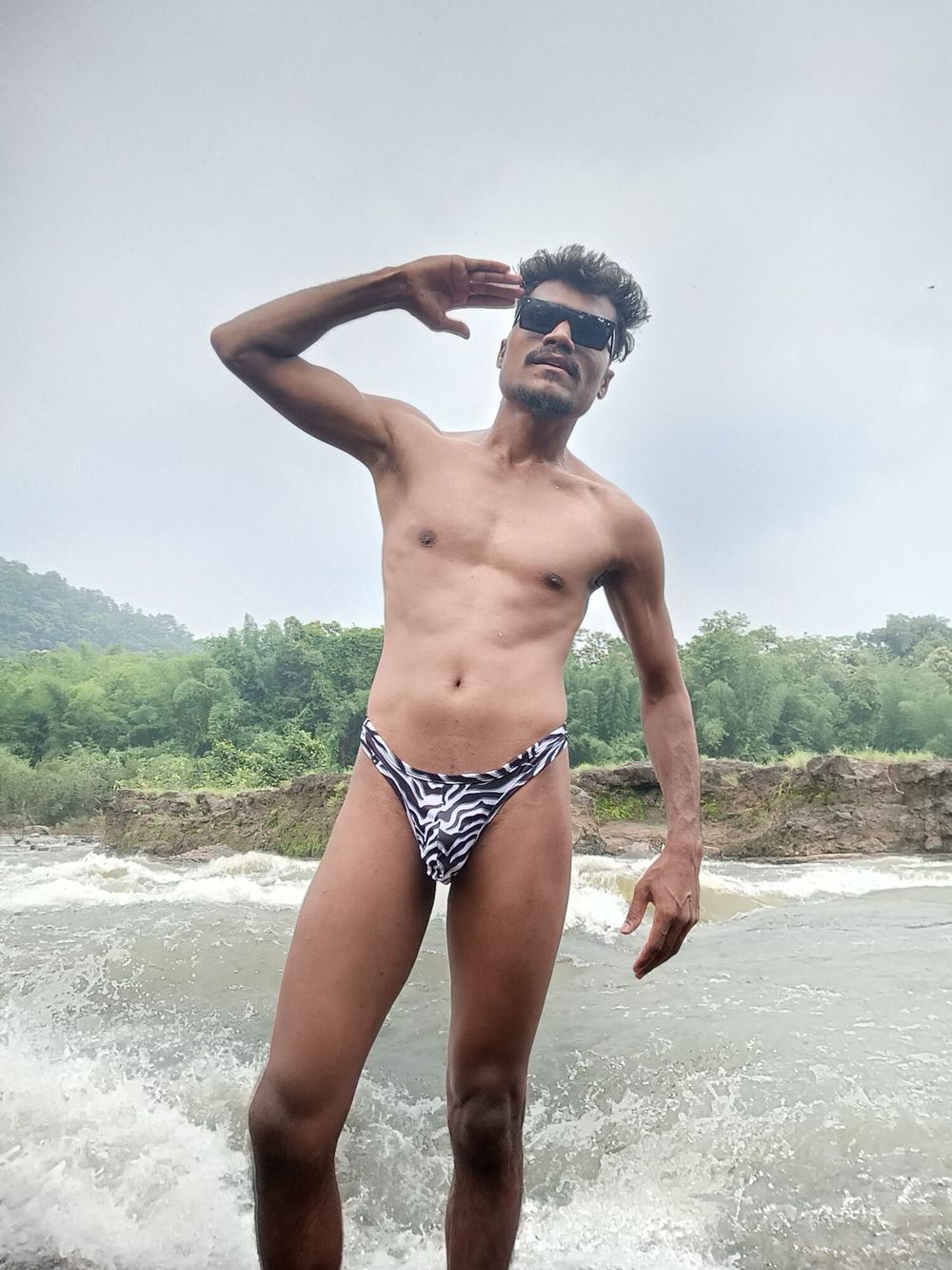 river fun day in my new Zebra man brief  #6