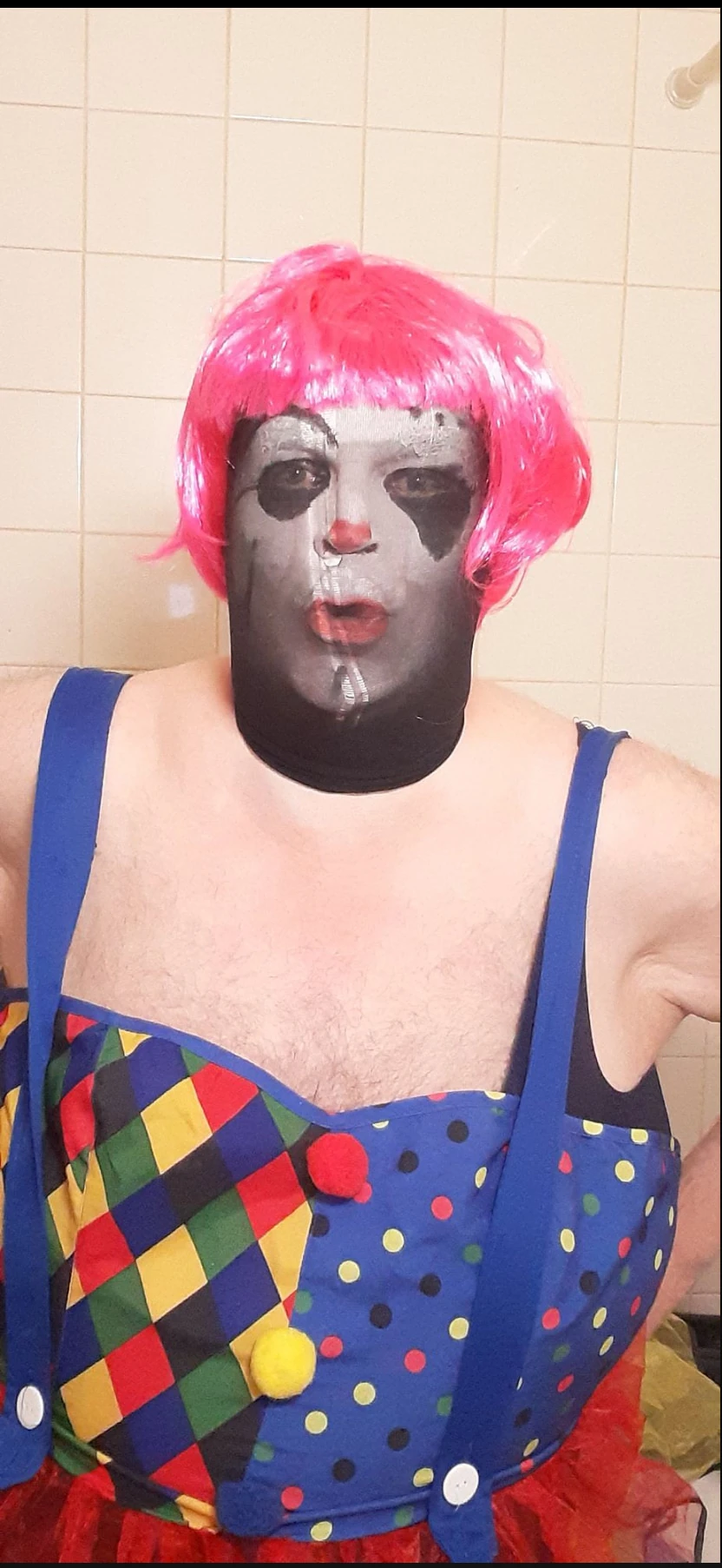 TV clown slut, nylon masks, and some dildo play #5