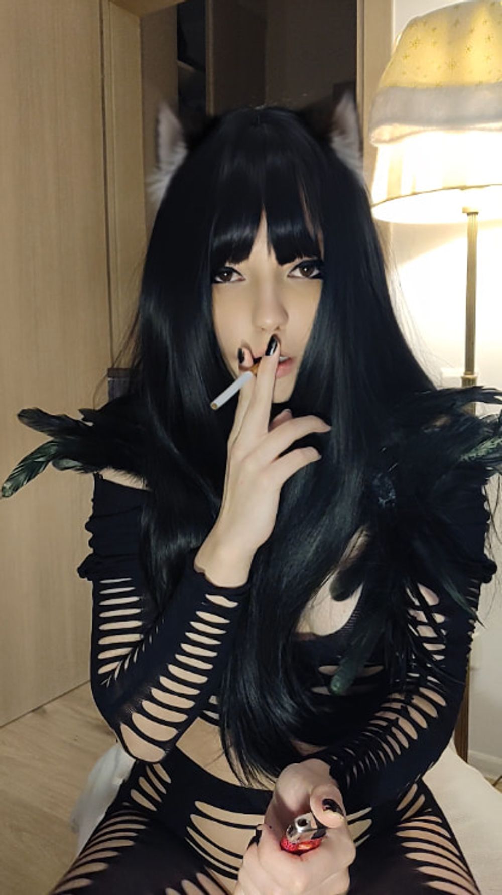 Goth puwussycat smoking #11