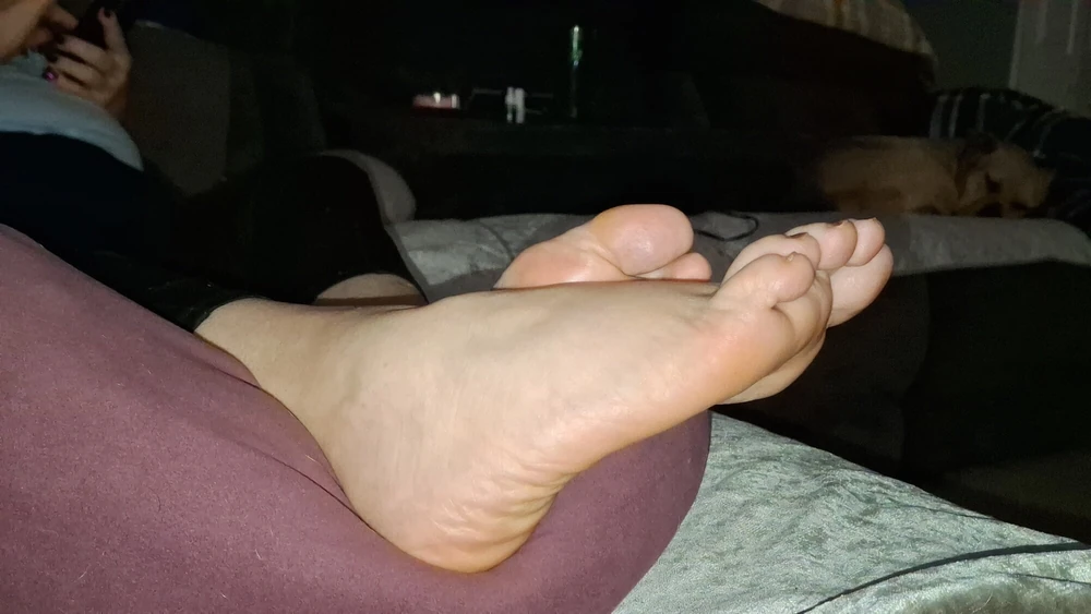 Girlfriend teases me with her soft cute feet #5