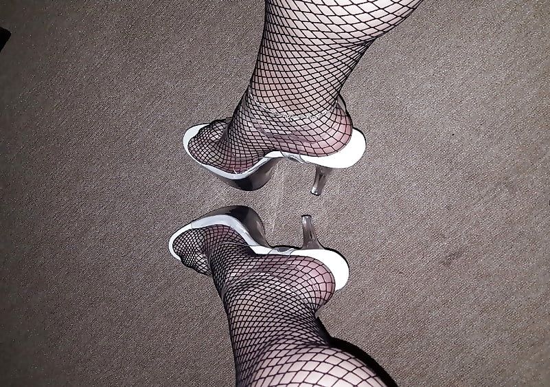 Sexy Heels ++ Fishnet ++ Anklets ++ Feet #11