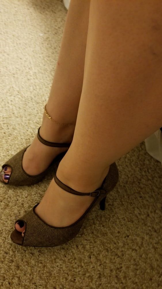 Playing in my shoe closet pretty feet heels flats milf  wife #56