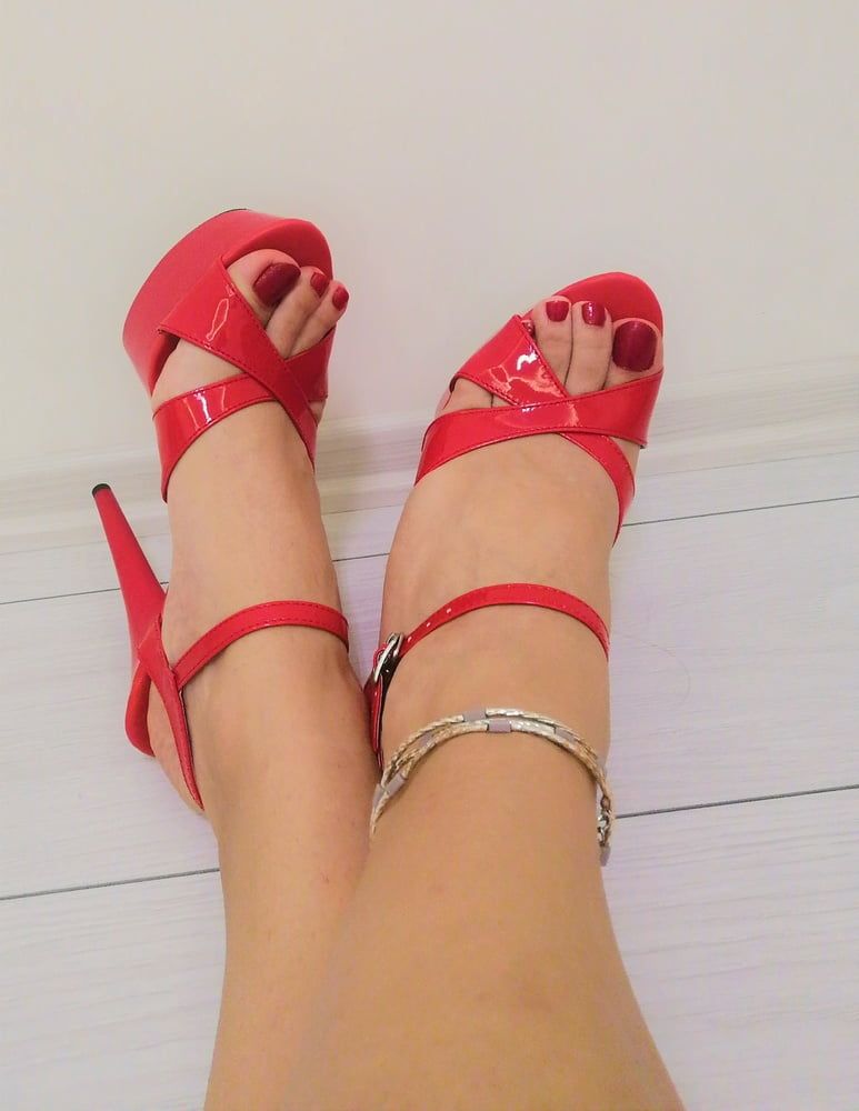 Red Platform Heels #13