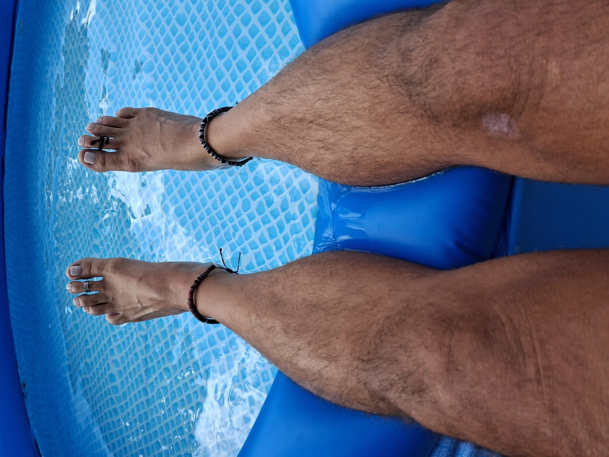Tanning our legs and feet #11