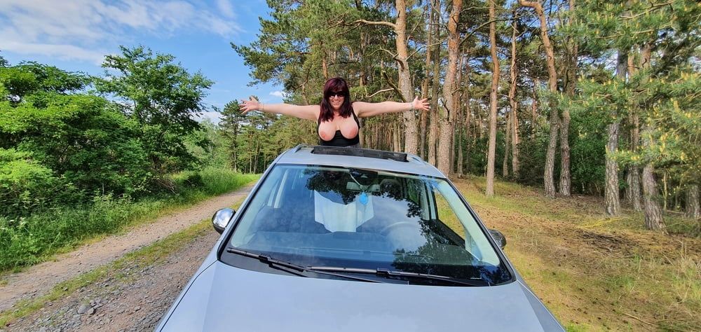 Beatiful busty bbw in germany car in czech wood :-) #4