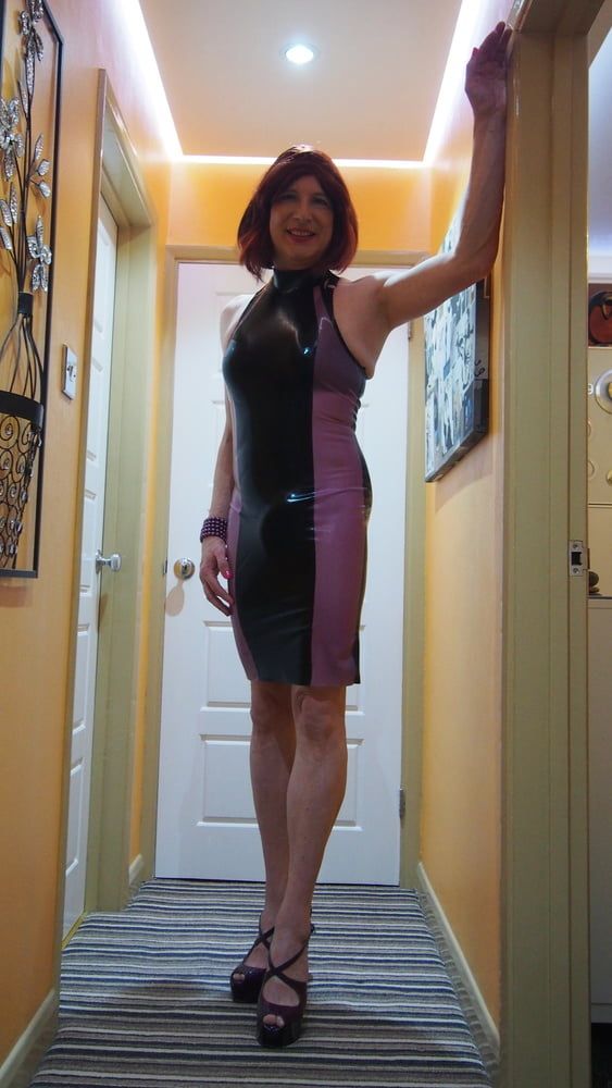 TGirl Lucy getting a hard cock in her tight Latex dress #3