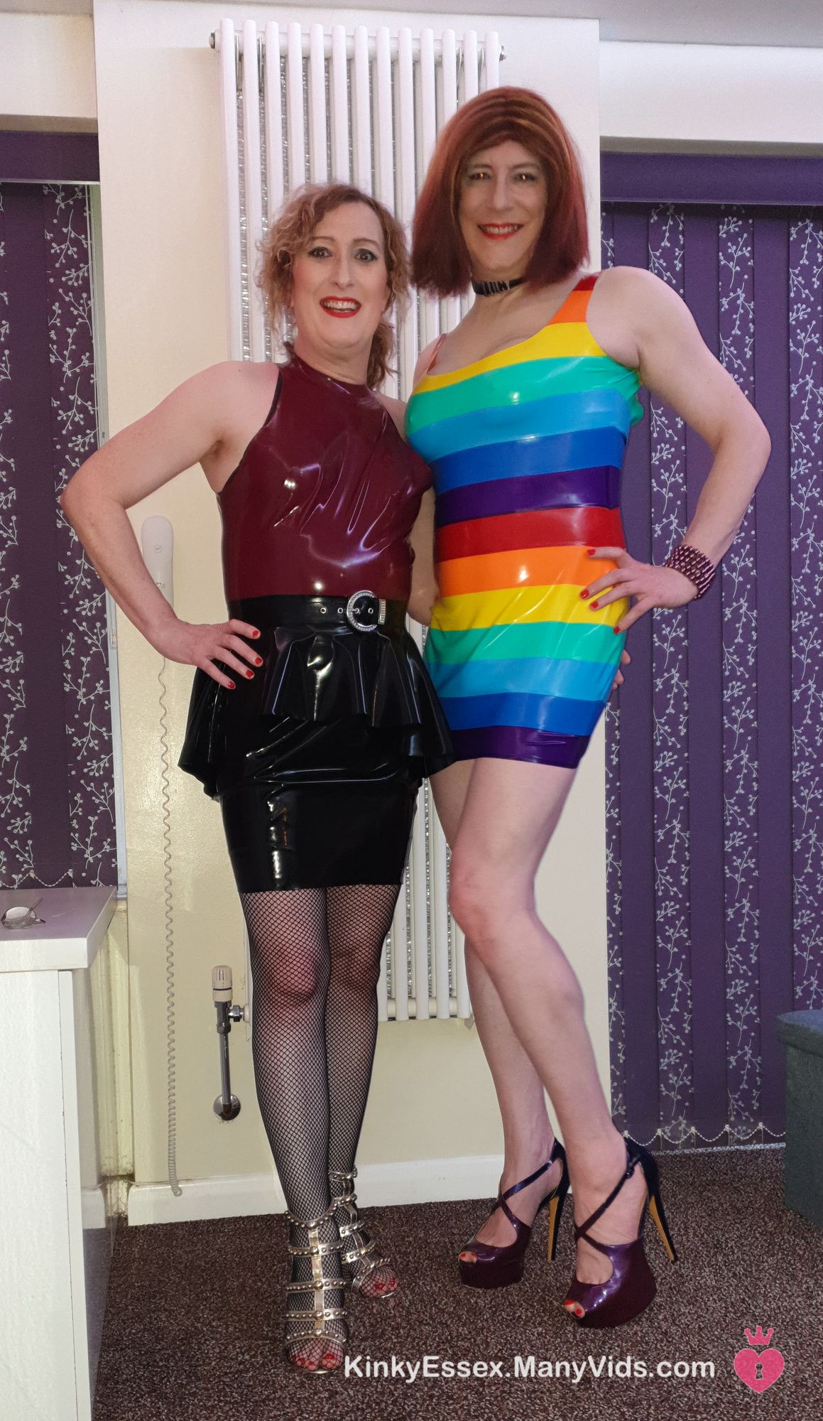 Sexy Colour Latex Dresses for Lucy and Lisa   #4
