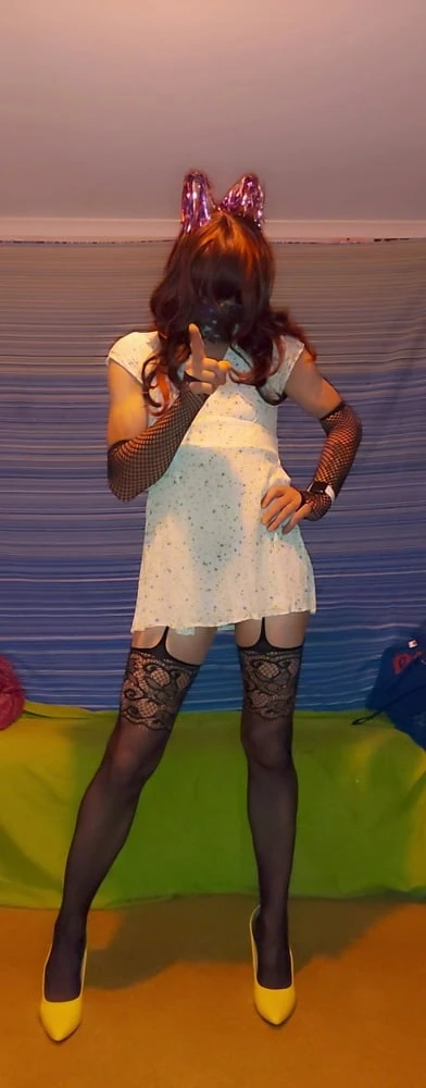White dress colour pantys  #11