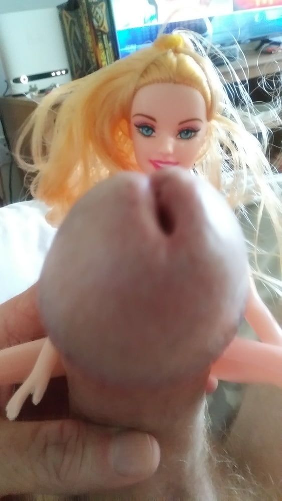 Barbie doll gets cum bath #6