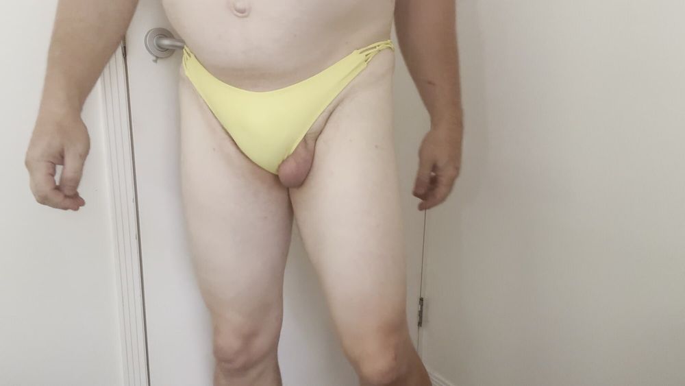 Straight guy wears small bikinis #2