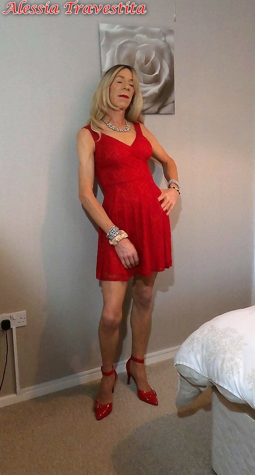 65 Alessia Travestita in Flirty Red Dress #28