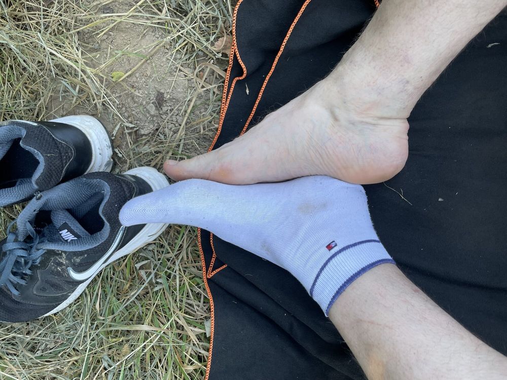 My sweaty socks and feet out of stinky sneakers  #10