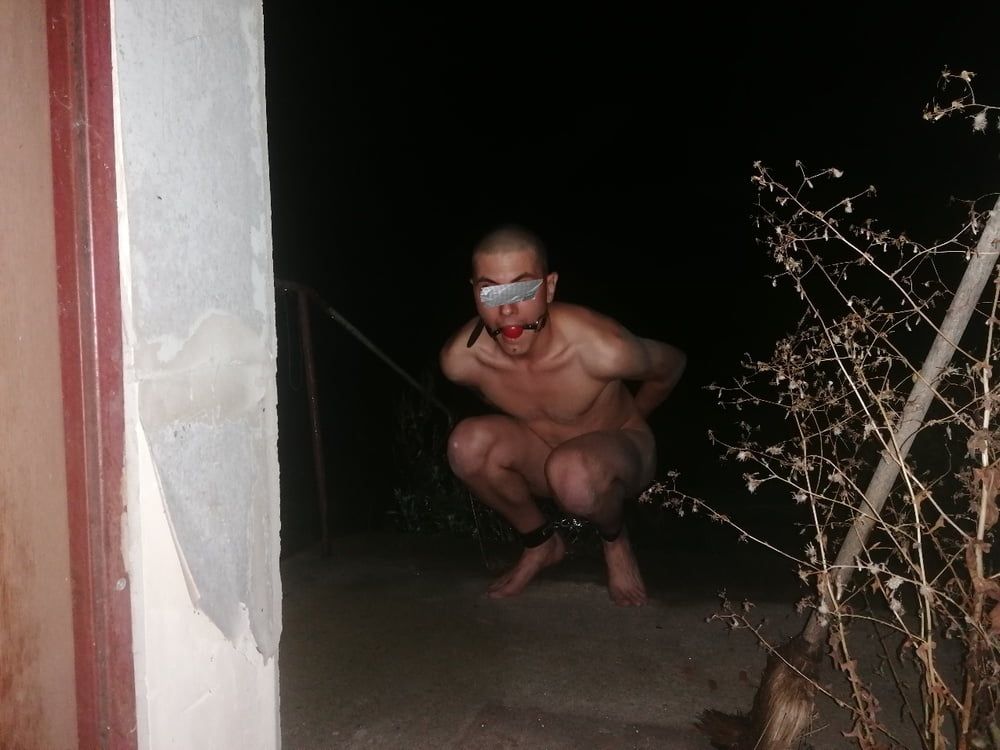 Gay slave tied nigh in Abandoned places  #25