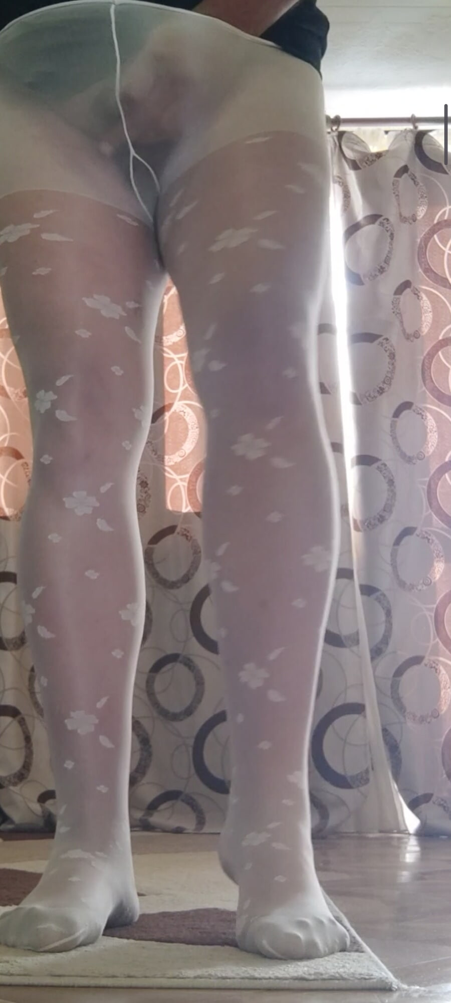 White patterned pantyhose are so sexy  #20