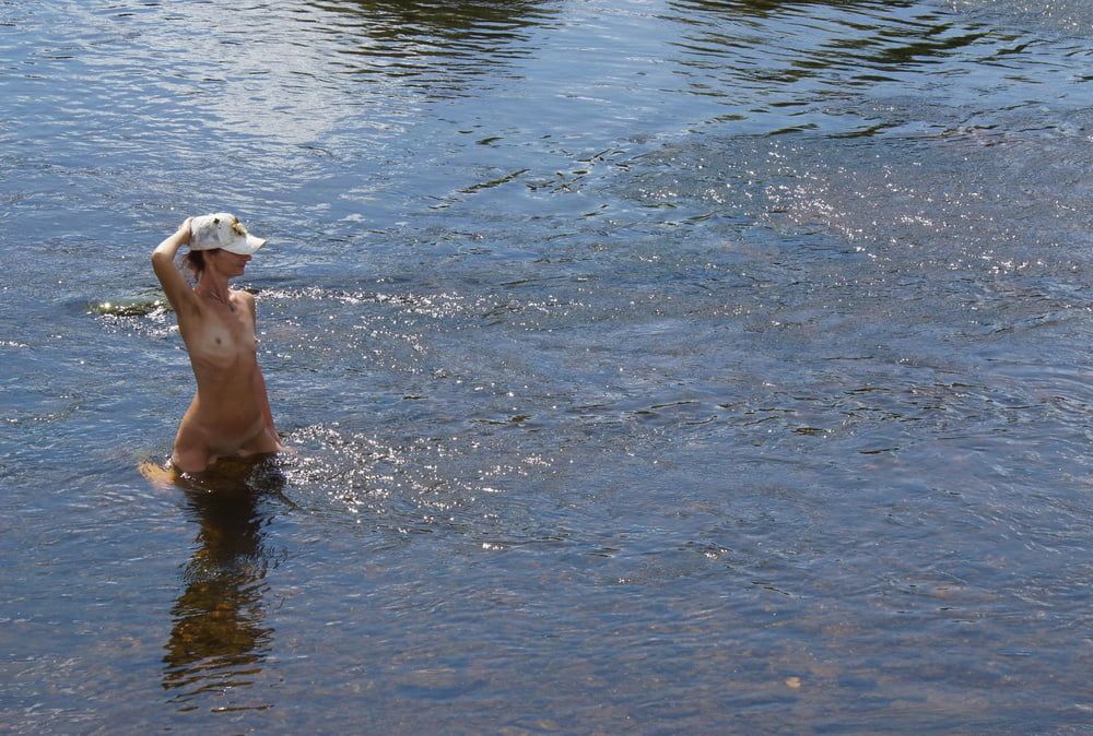 Nude in river&#039;s water #3