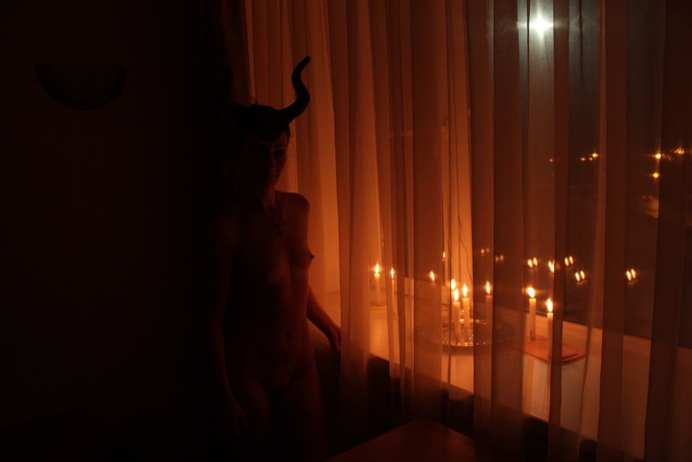 Naked Maleficent with Candles #6