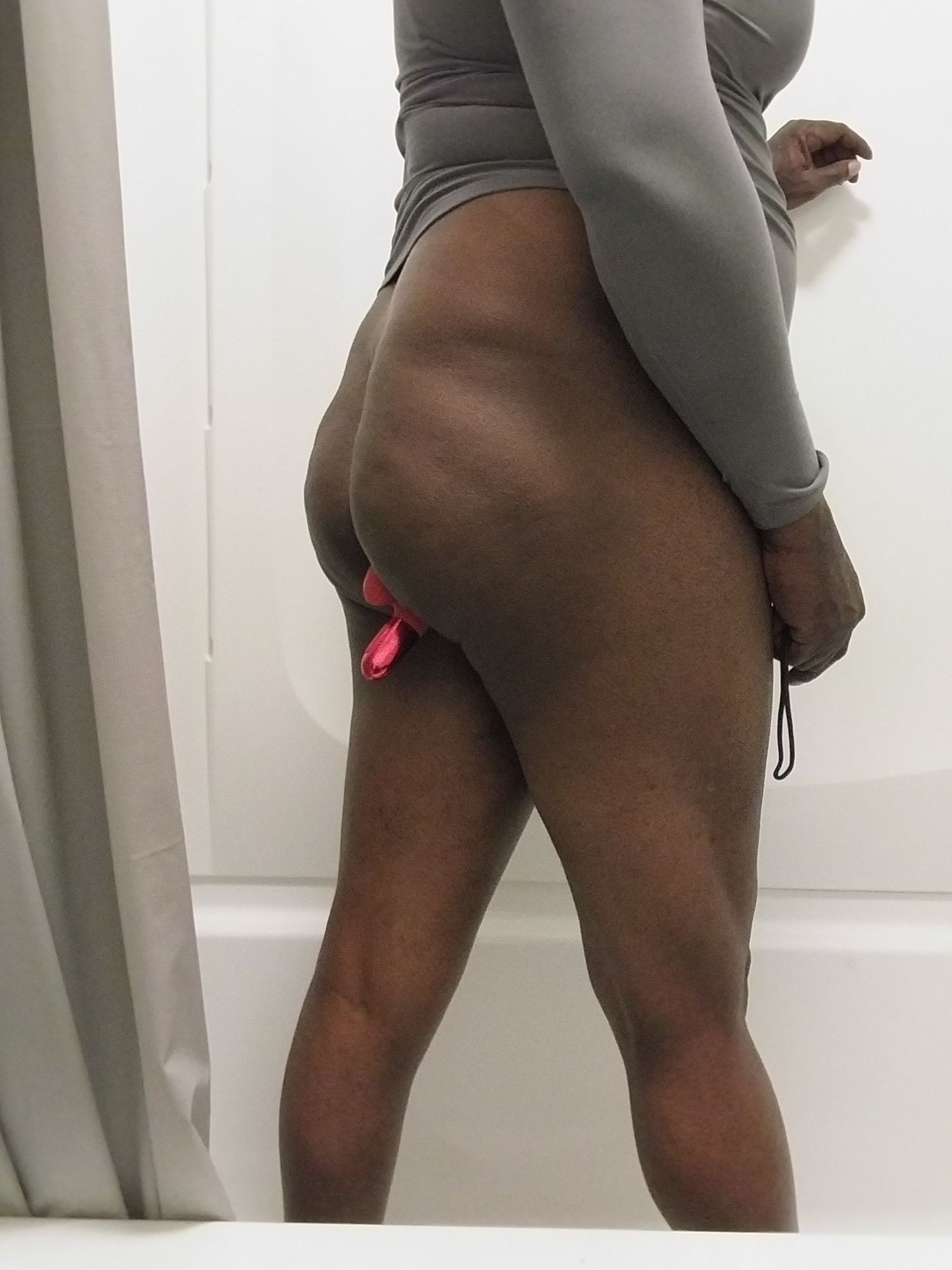 Fat black ass pink dildo  #3