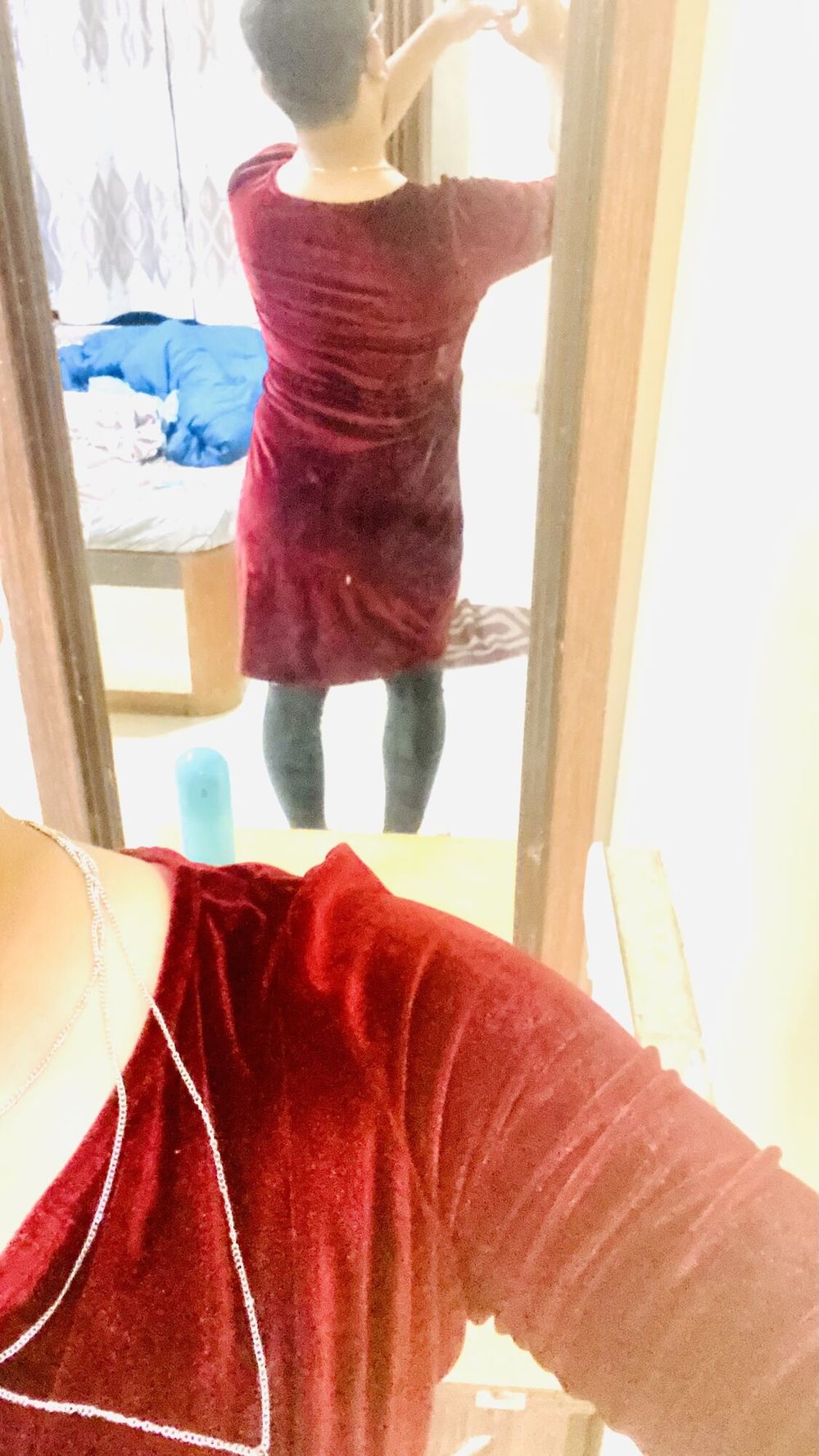 New red dress and panty