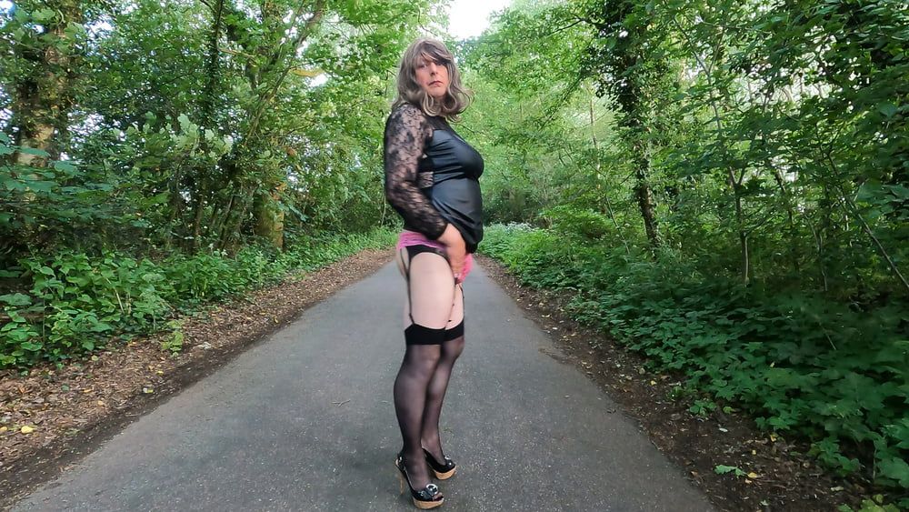 Crossdresser Kellycd down the lanes  #48