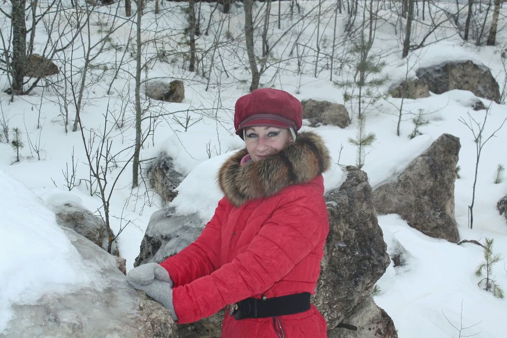 Naked on the Snow in Quarry #3