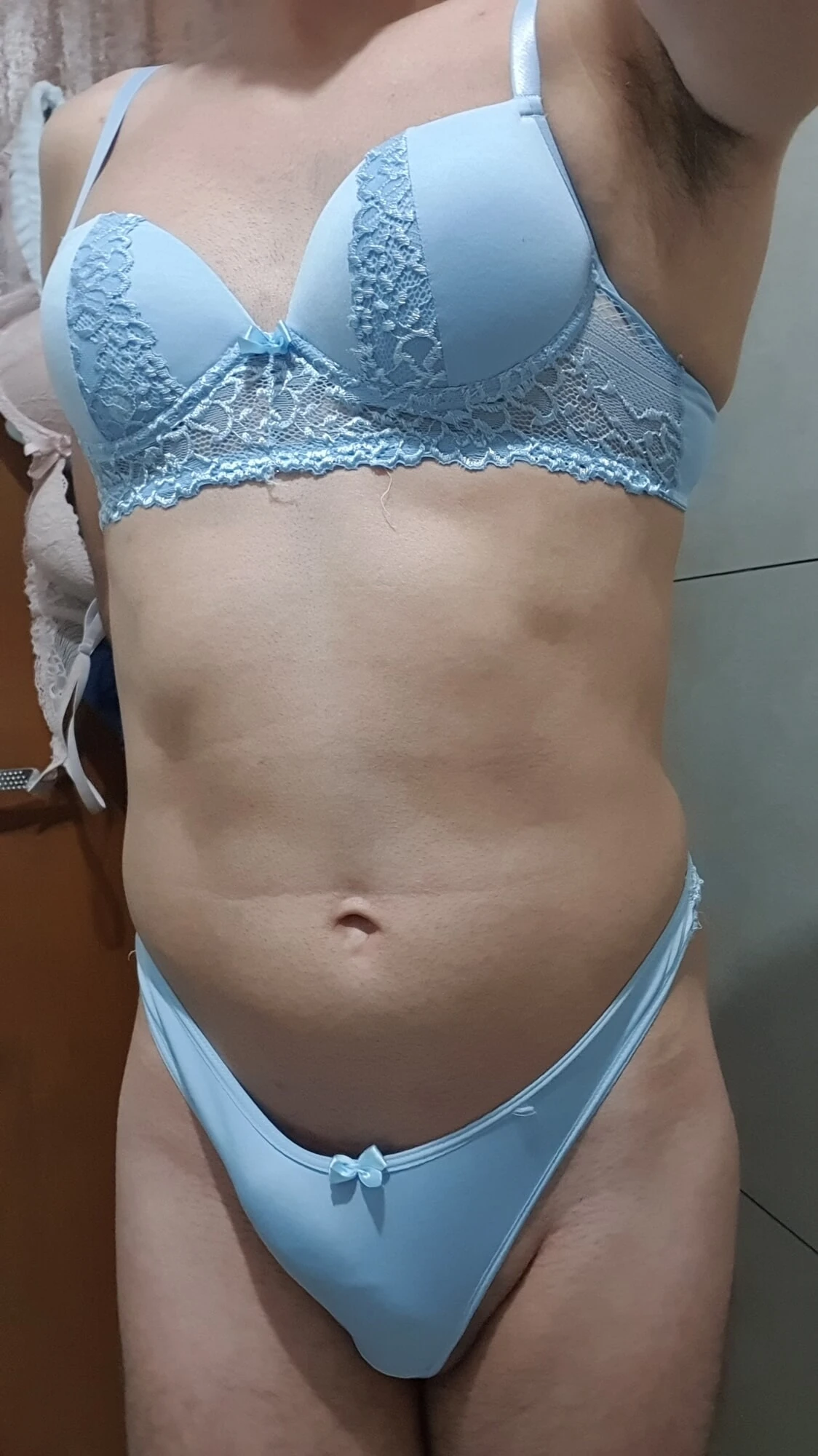 My wife's blue lingerie #7