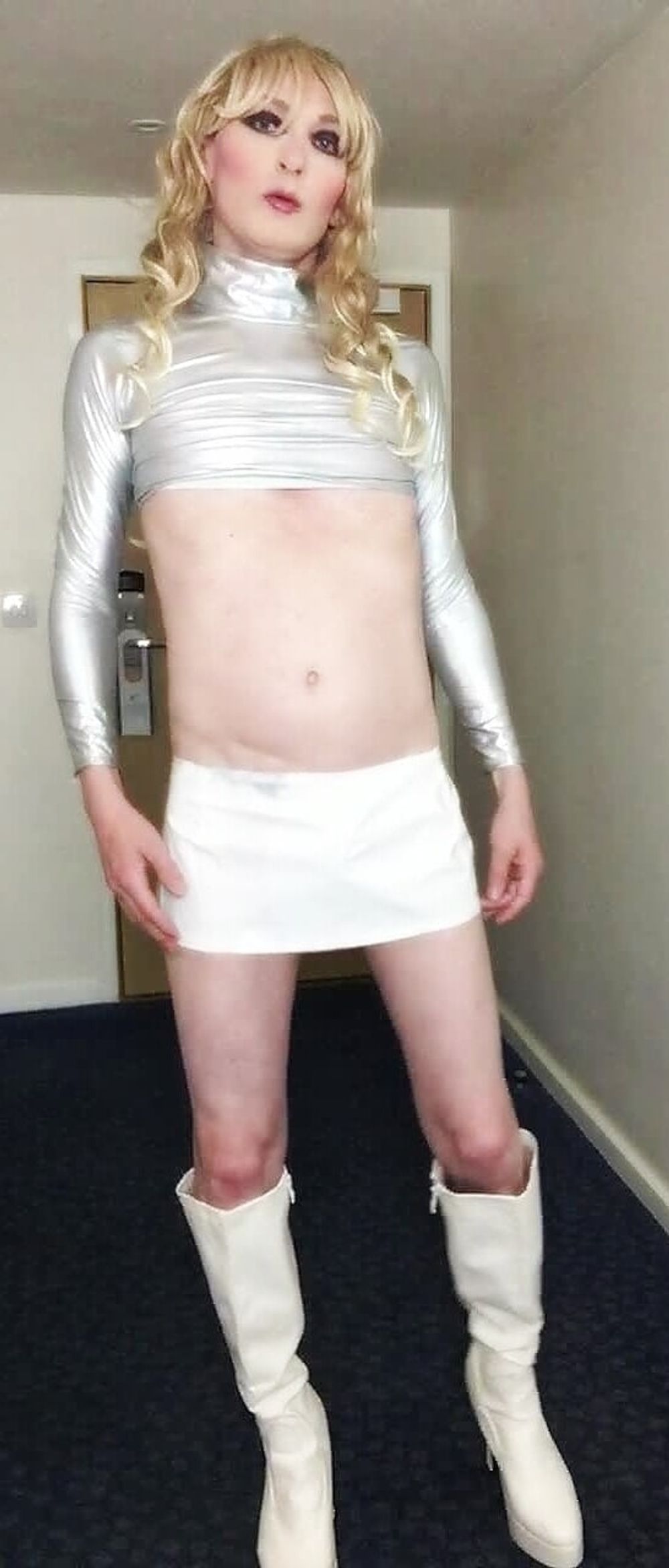 Sissy Sandra Poses In Silver #23