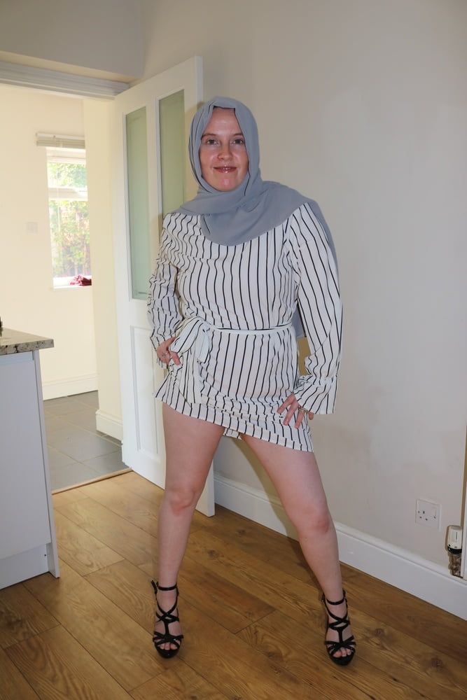 British wife in Hijab Abaya and Heels #34