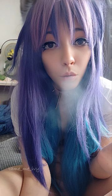 Cute Anime Girl smoking a cig #7