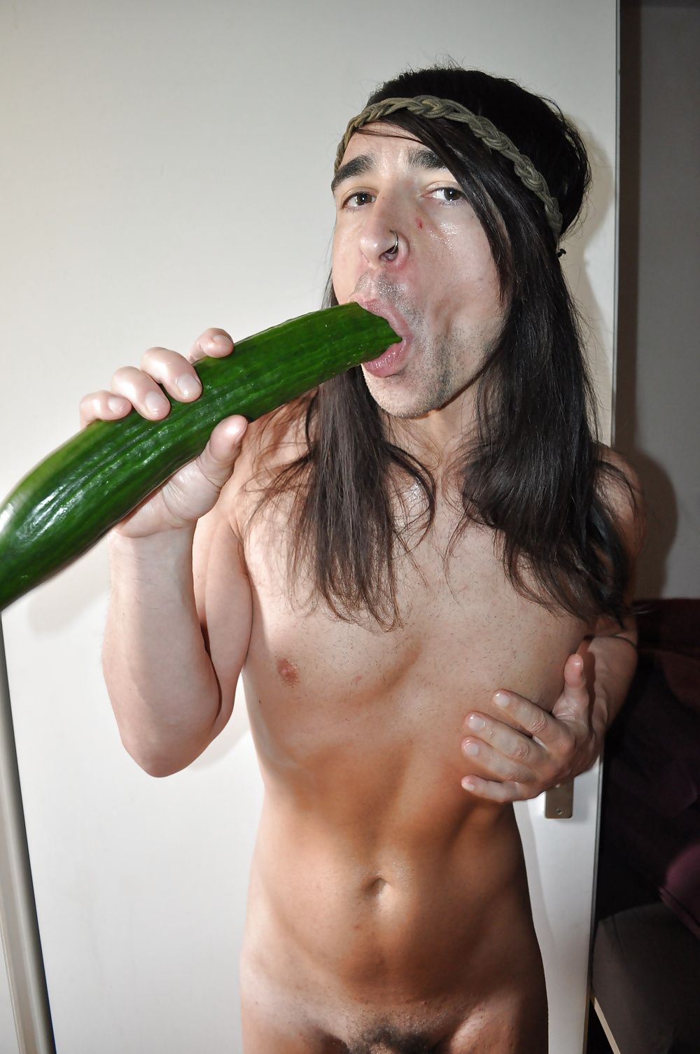 Tygra gets off with two huge cucumbers #23