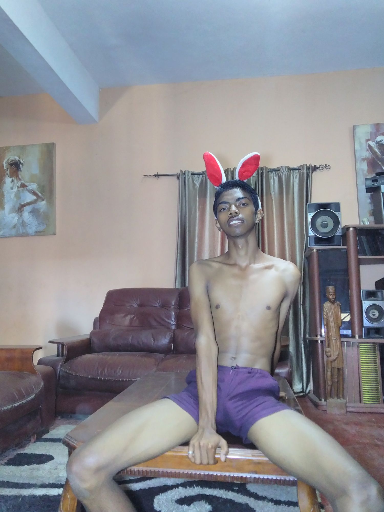 Sexy black easter bunny waiting for his carrot #3