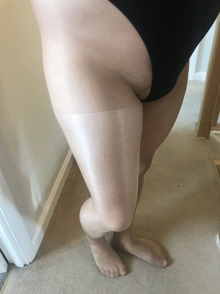 Tan brown tights and leotard #8