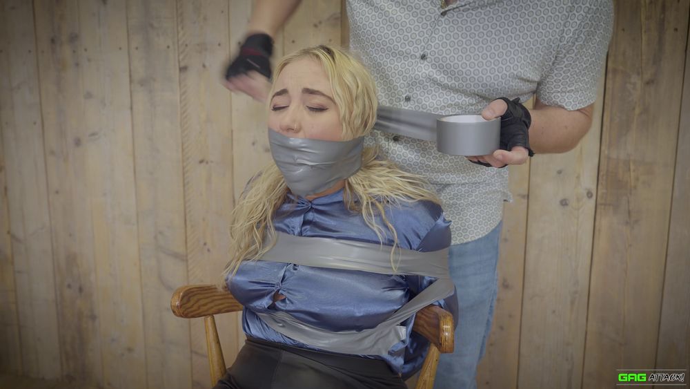 Zoey ziptie - Tape Bondage &amp; Tape Gagged ( GagAttack.NL ) #9