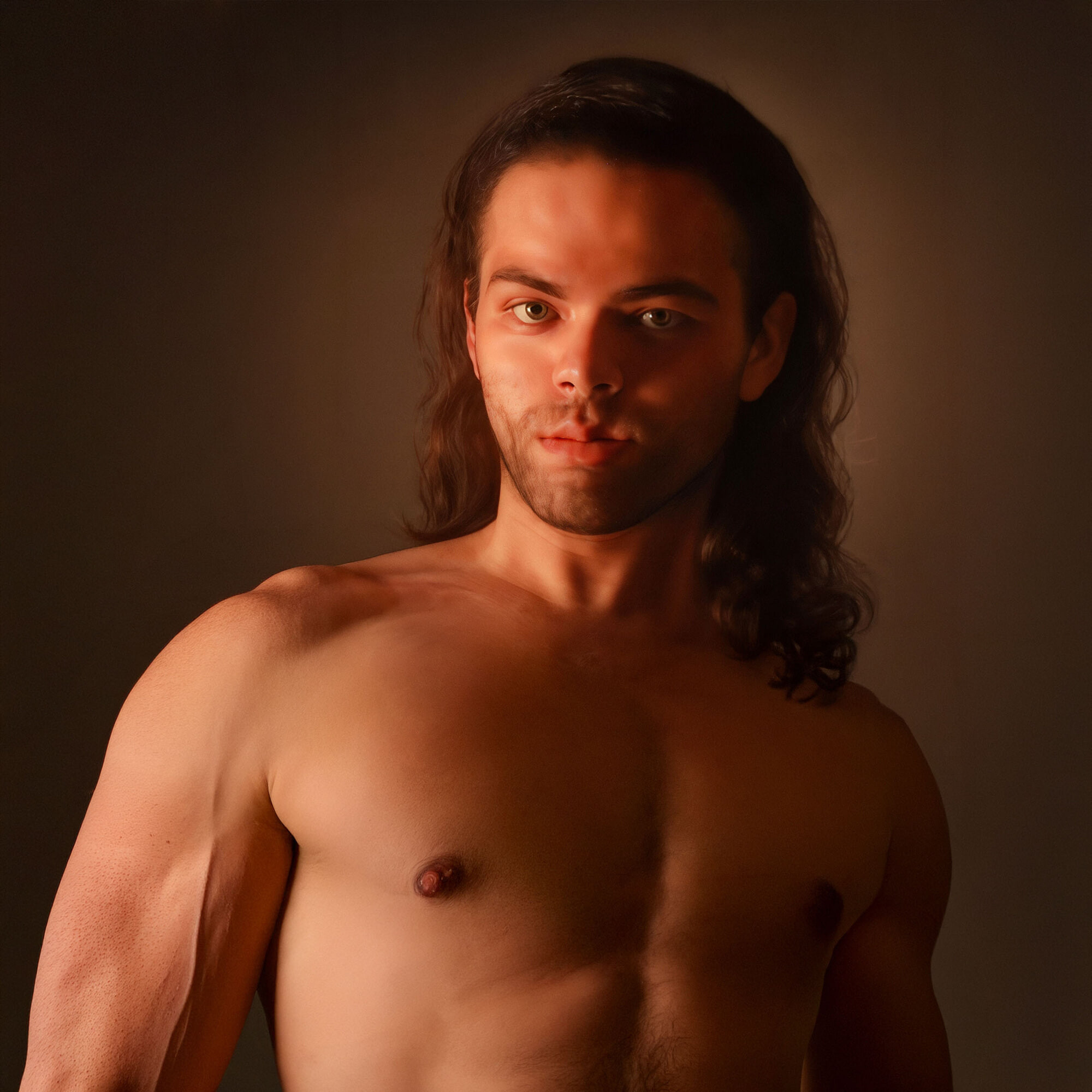 Білий збуджений чоловік