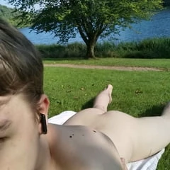 Teen boy (18) exposing himself on nudist beach