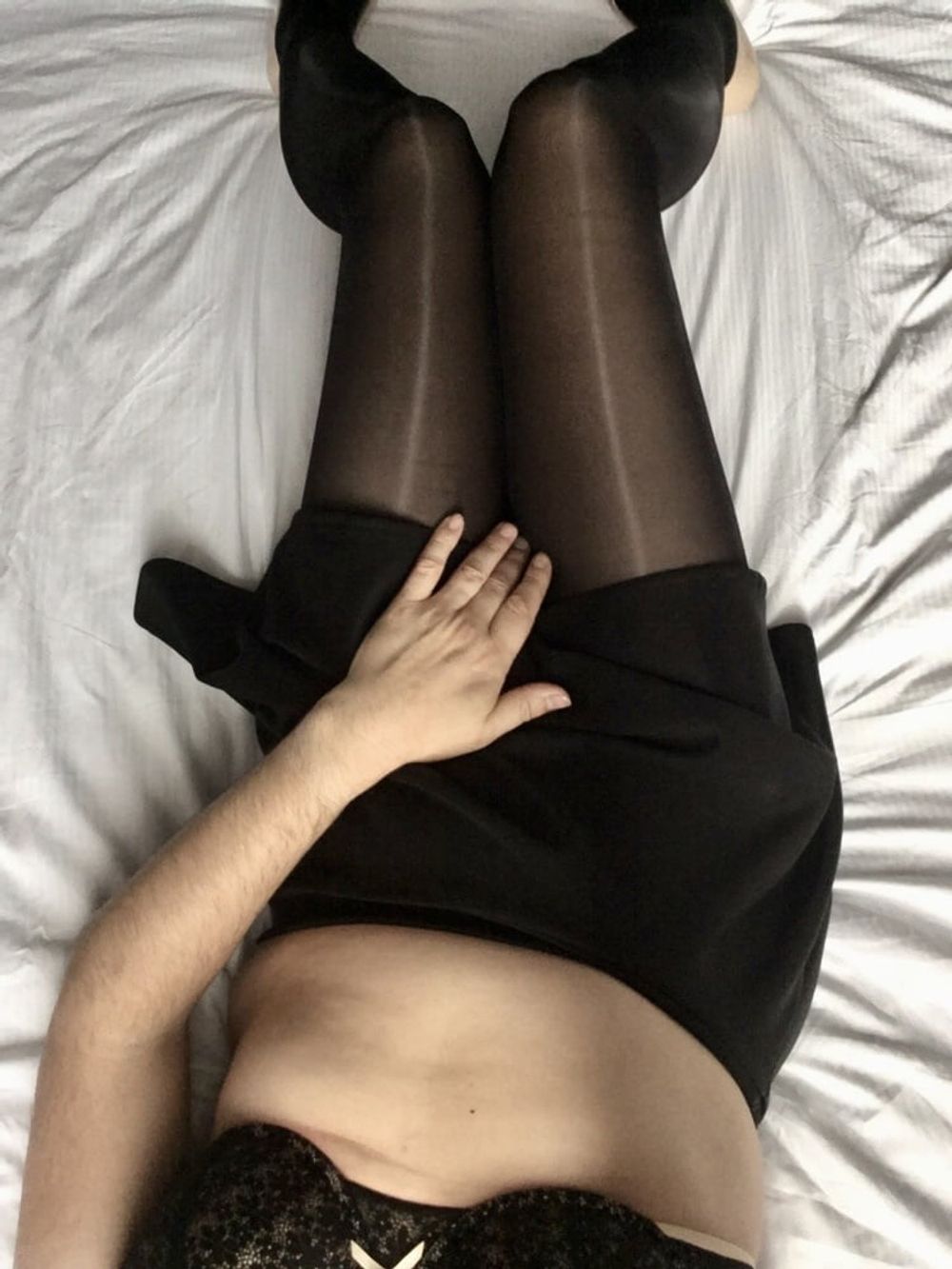 Shiny Black Pantyhose  #52