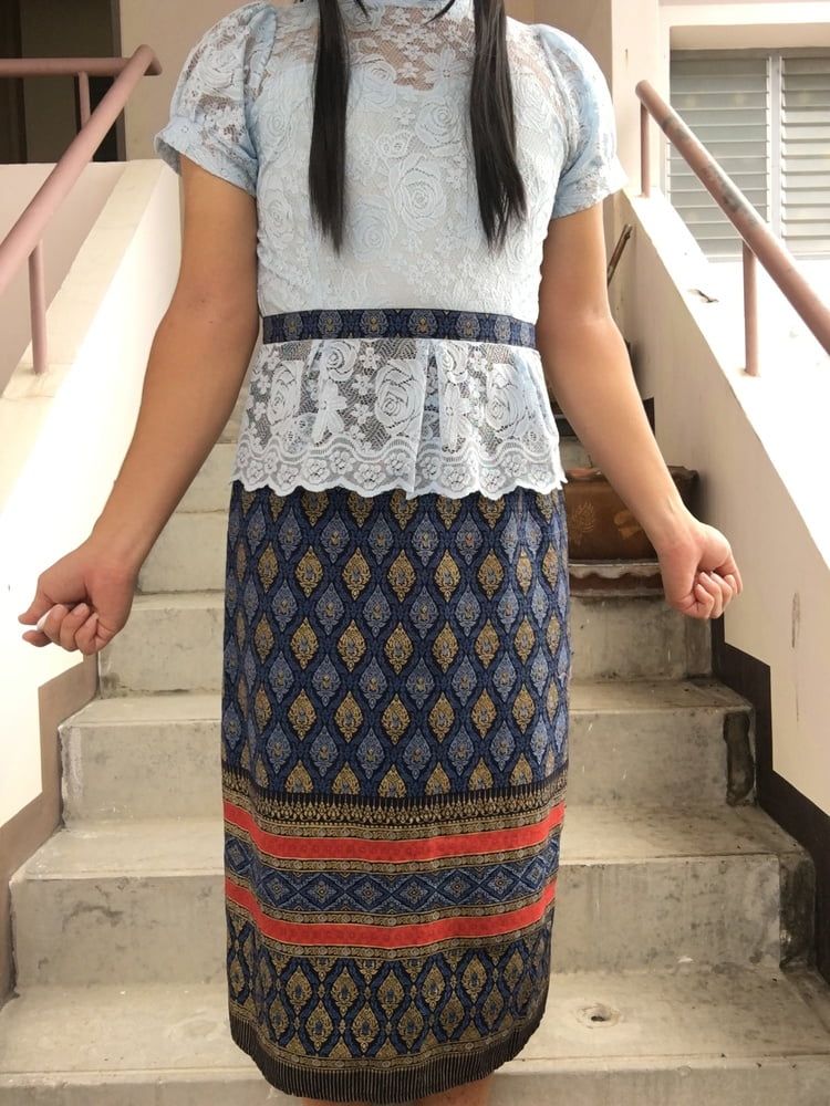 Dress Thai set  light blue #23