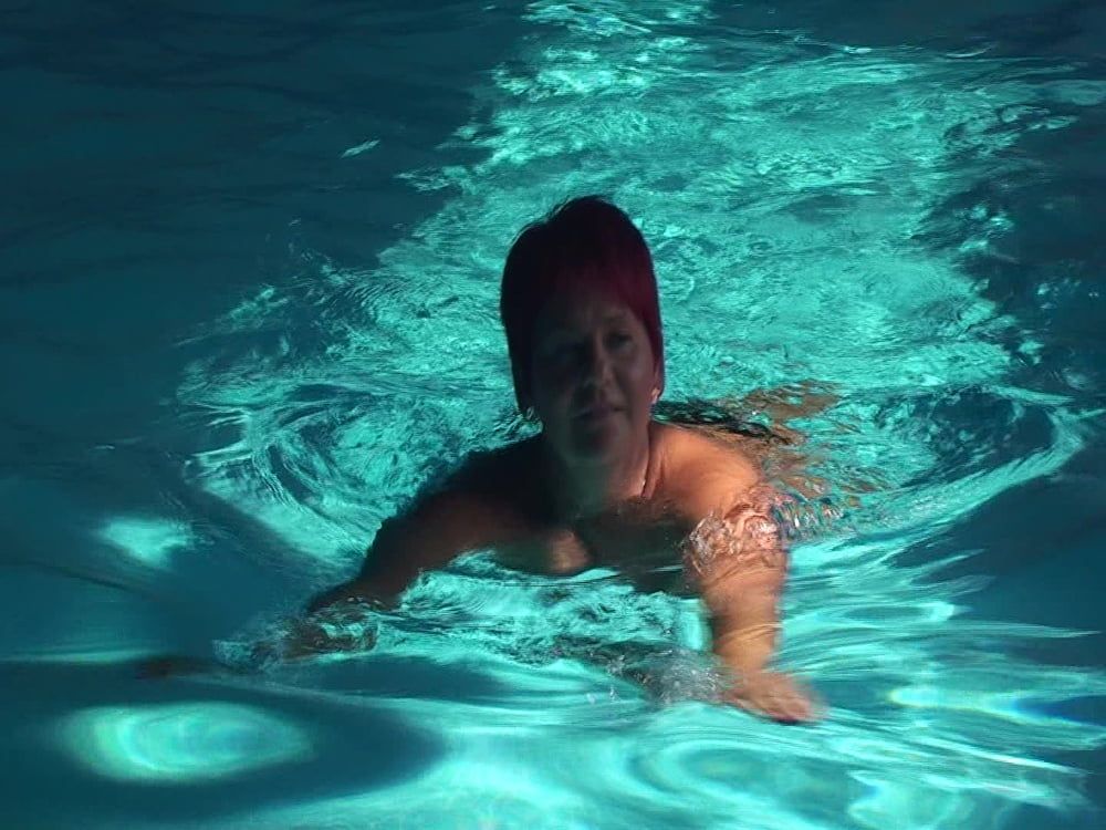 Naked swim in the pool #5